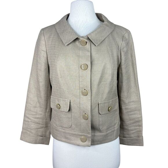 Banana Republic Linen Blazer Size 10 - Picture 7 of 9